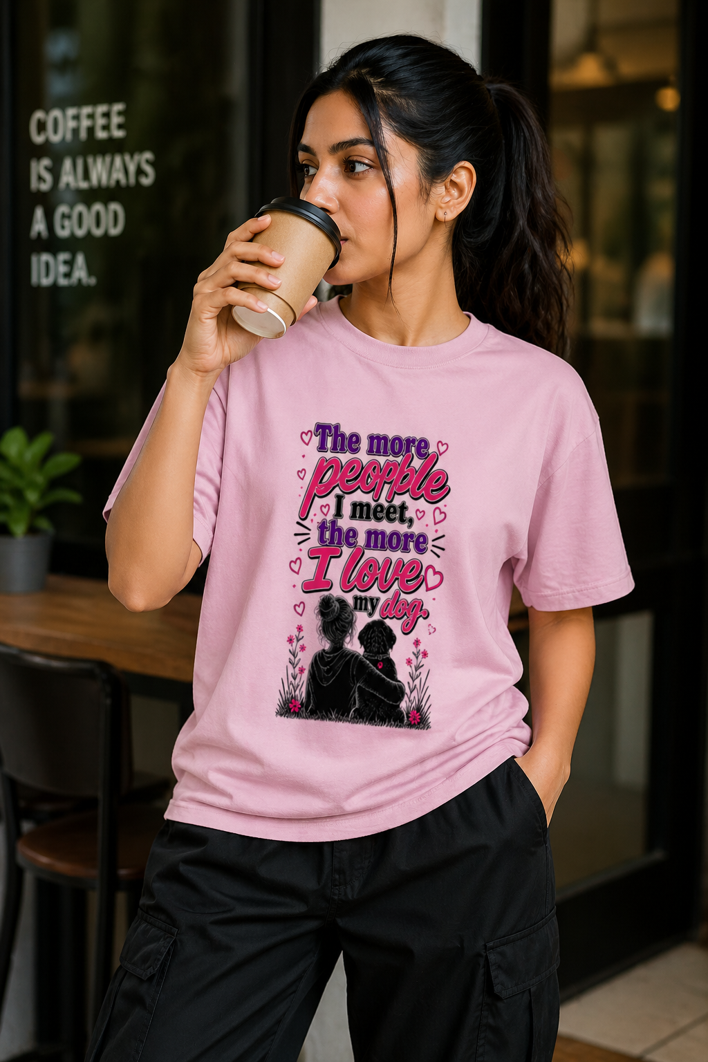 Dog Print Oversized T-Shirt | 180 GSM 100% Cotton | Unisex