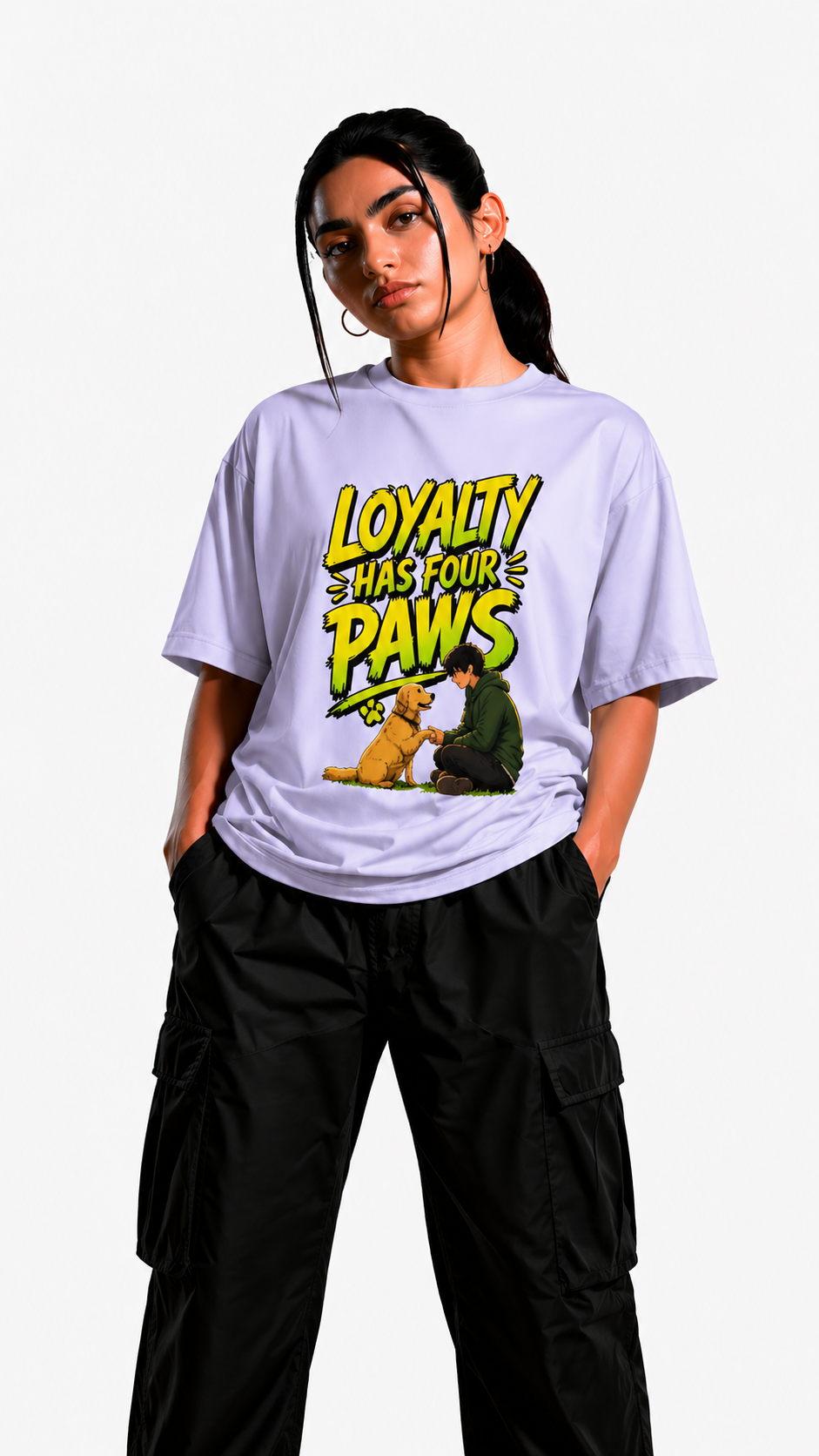 Dog Lover Oversized T-Shirt | 180 GSM 100% Cotton | Unisex Fit